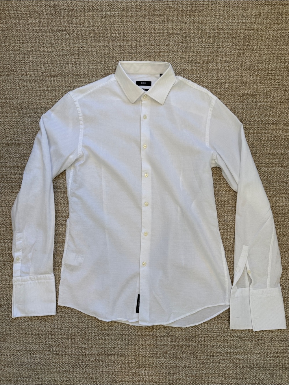 Men's Hugo Boss White Dress Shirt – Tailored Spread Collar